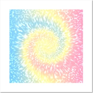 Pastel Tie Dye Hippie Swirl Posters and Art